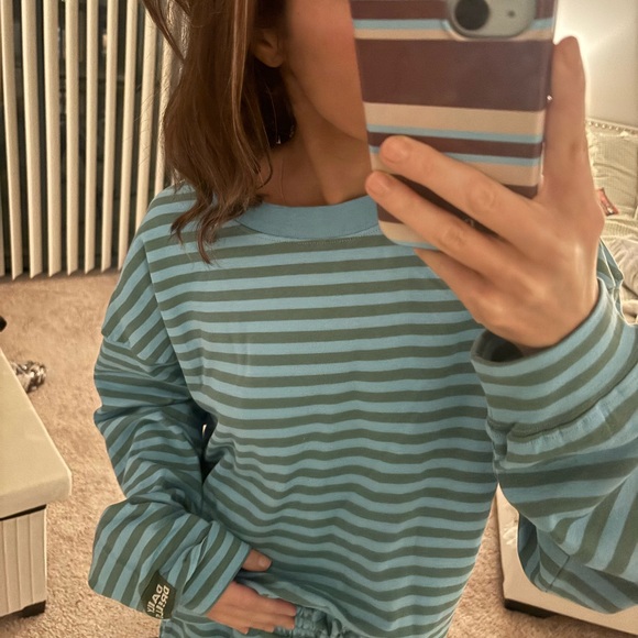 Daily Drills Blue Striped Long Sleeve Top AND Bottom- only sold together! - Picture 4 of 4